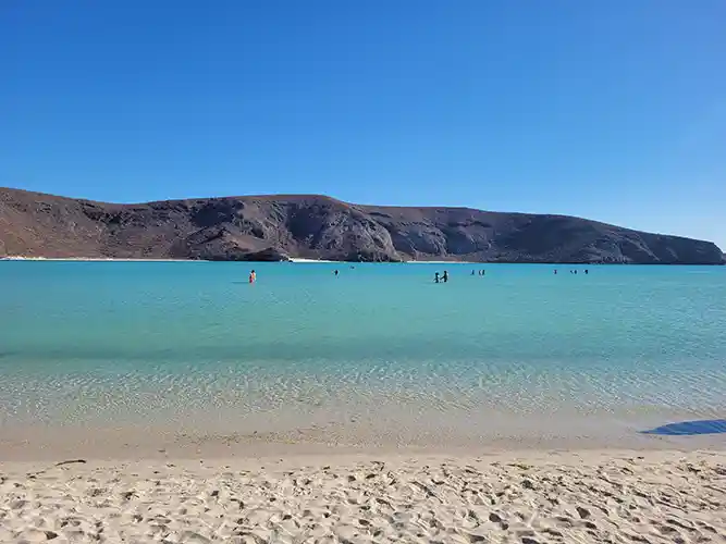clear water at playa balandra