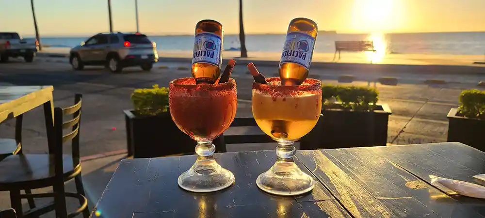 cocktails at sunset sushito la paz